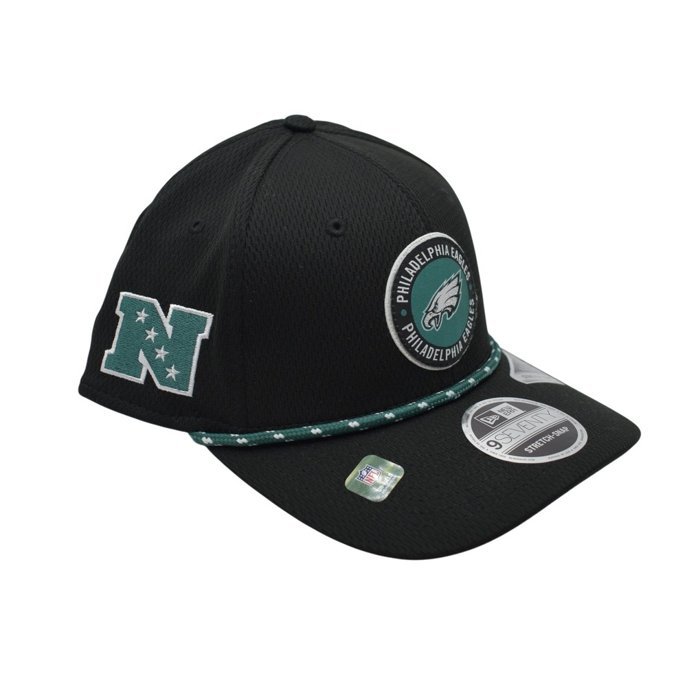 New Era 9SEVENTY Philadelphia Eagles NFL 2024 Sideline Stretch Snapback Rope Hat